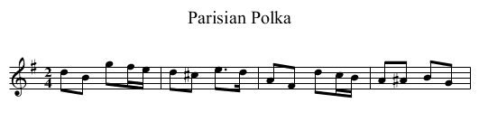 Parisian Polka - staff notation