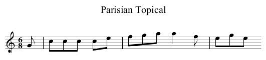 Parisian Topical - staff notation