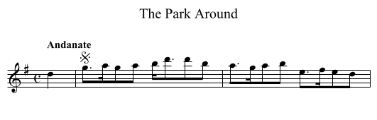 Park Around, The - staff notation