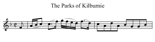 Parks of Kilburnie, The - staff notation