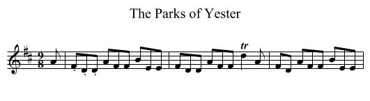 Parks of Yester, The - staff notation
