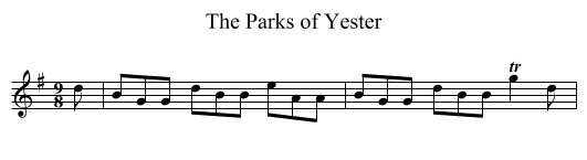 Parks of Yester, The - staff notation