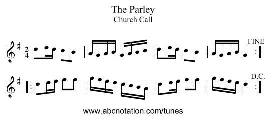 Parley, The - staff notation