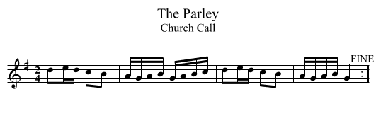 Parley, The - staff notation