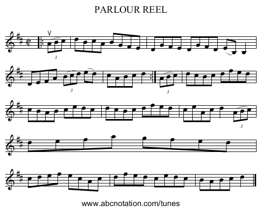 PARLOUR REEL - staff notation