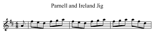 Parnell and Ireland Jig - staff notation