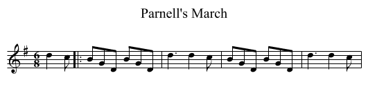 Parnell's March - staff notation