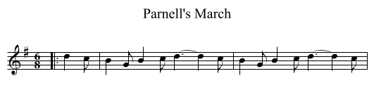 Parnell's March - staff notation