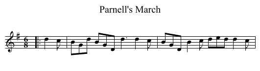Parnell's March - staff notation