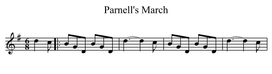 Parnell's March - staff notation