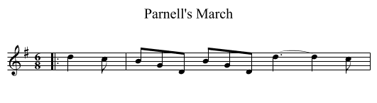 Parnell's March - staff notation