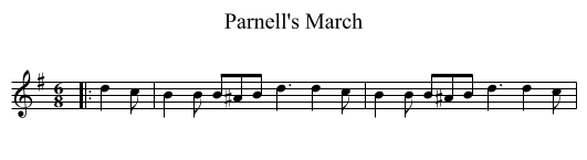 Parnell's March - staff notation