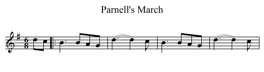 Parnell's March - staff notation
