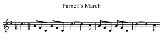 Parnell's March - staff notation