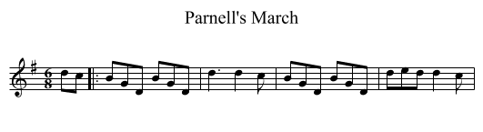 Parnell's March - staff notation