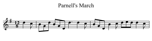 Parnell's March - staff notation