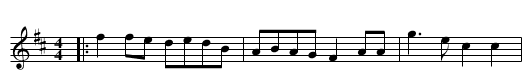 Parowan Gallop - staff notation