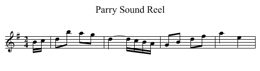 Parry Sound Reel - staff notation