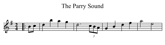 Parry Sound, The  - staff notation