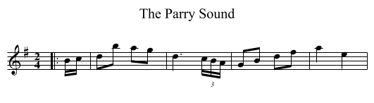 Parry Sound, The  - staff notation