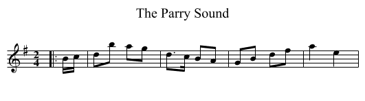 Parry Sound, The  - staff notation
