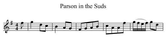Parson in the Suds - staff notation