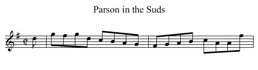 Parson in the Suds - staff notation