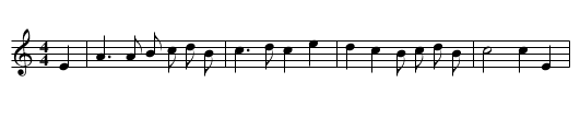 Parson upon Dorothy - staff notation