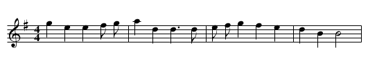 Parson's Farewell - staff notation