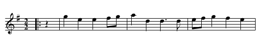 Parson's Farewell - staff notation
