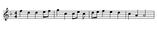 Parson's Farewell - staff notation