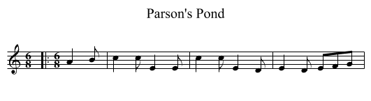 Parson's Pond - staff notation
