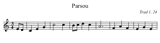 Parsou - staff notation