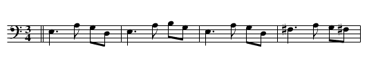 Partekpolska motmelodi cello - staff notation