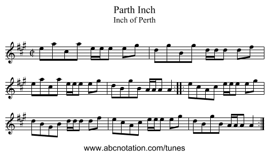 Parth Inch - staff notation