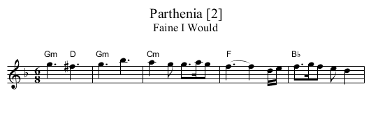 Parthenia [2] - staff notation