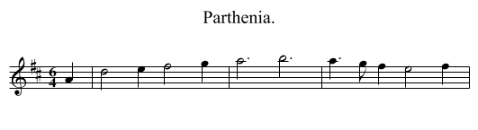 Parthenia. - staff notation