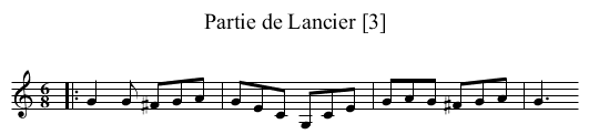 Partie de Lancier [3] - staff notation