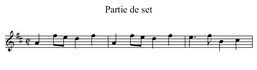 Partie de set - staff notation