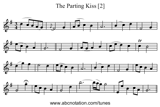 Parting Kiss [2], The - staff notation