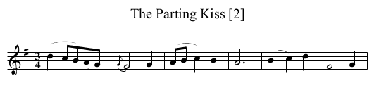 Parting Kiss [2], The - staff notation