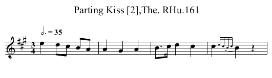 Parting Kiss [2],The. RHu.161 - staff notation