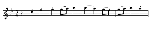 Parting of Friends, The - staff notation