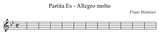 Partita Es - Allegro molto - staff notation