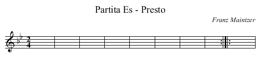 Partita Es - Presto - staff notation