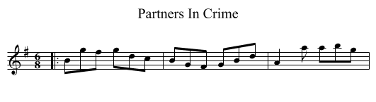 Partners In Crime - staff notation