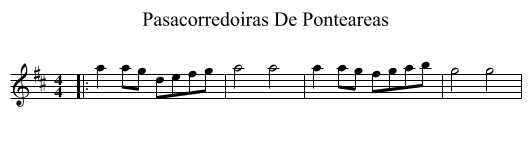 Pasacorredoiras De Ponteareas - staff notation