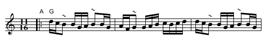 Pasard&zcaron;ijska Kopanica - staff notation