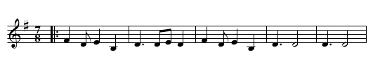 Pasarelska - staff notation