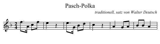 Pasch-Polka - staff notation